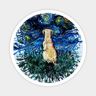 Yellow Labrador Night (splash version) Magnet